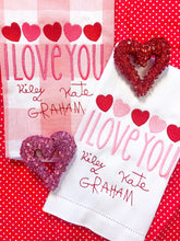 Qty 4-I love you handwritten Linens