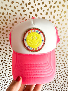 Smiley Face Camp Trucker Hat